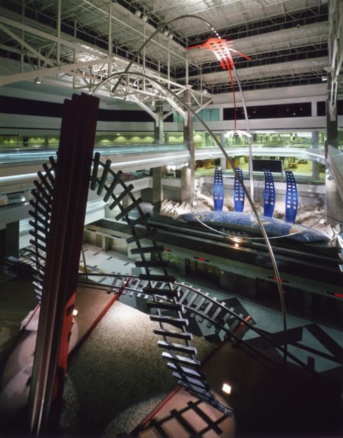 Dual Meridian, 1994 | Public Sculptures by David Griggs | Denver International Airport in Denver. Item made of metal