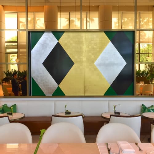 Custom Door | Art & Wall Decor by Londubh Studio | Waldorf Astoria Beverly Hills in Beverly Hills