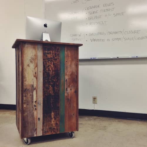 Podium | Furniture by Monkwood Studios | Saddleback College in Mission Viejo. Item made of wood