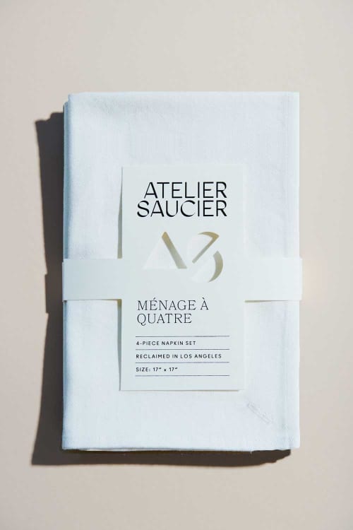 Cocktail Napkins | Linens & Bedding by ATELIER SAUCIER | Sakara in New York. Item made of fabric