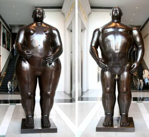 Adam and Eve | Sculptures by Fernando Botero | The Shops at Columbus Circle in New York