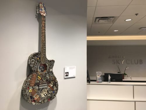 Nashville Delta Guitar | Sculptures by Brian Mock | Delta Sky Club - Nashville International Airport in Nashville