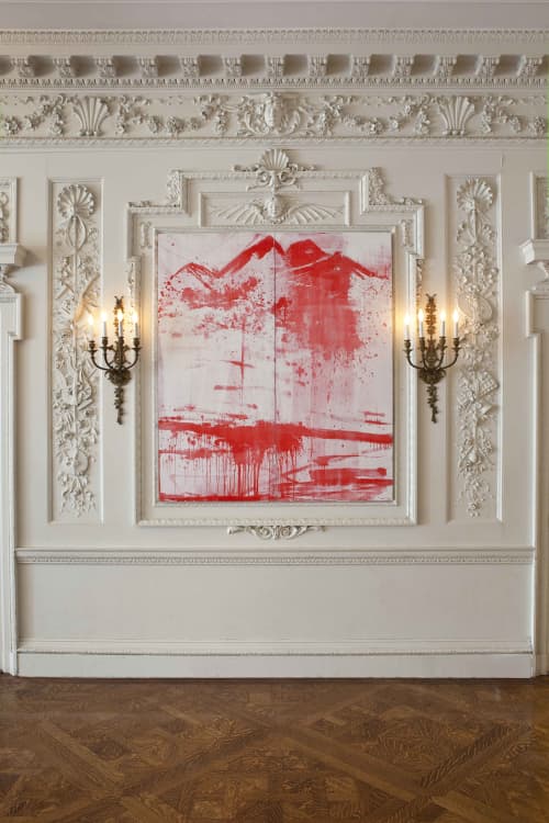 1986 | Oil And Acrylic Painting in Paintings by Bernd Haussmann | Goethe-Institut Boston in Boston. Item composed of canvas