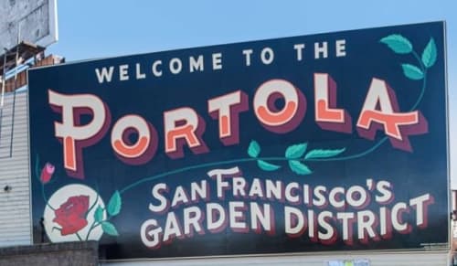 Welcome to the Portola | Signage by Caitlyn Galloway | 2469 San Bruno Avenue in San Francisco