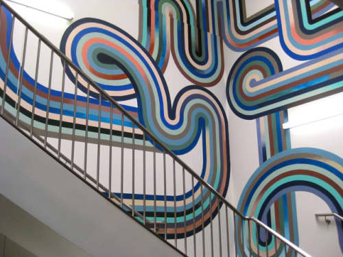 Stairwell Mural | Murals by Serena Mitnik-Miller | Facebook HQ in Menlo Park