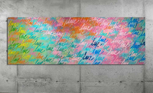 Pandemonium of Color | Oil And Acrylic Painting in Paintings by Ruben Rojas. Item made of canvas & synthetic