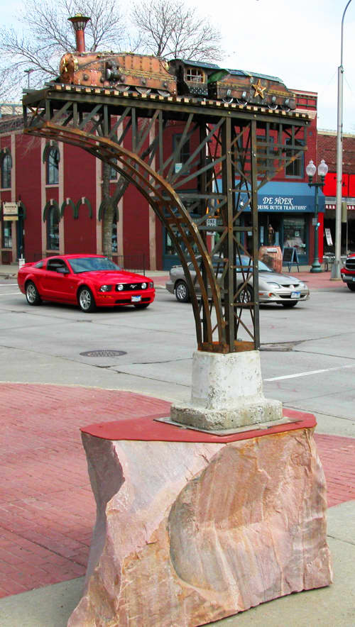 “Train” | Sculptures by Kyle Fokken - Artist LLC | Cherapa Place, Sioux Falls, SD in Sioux Falls. Item made of metal