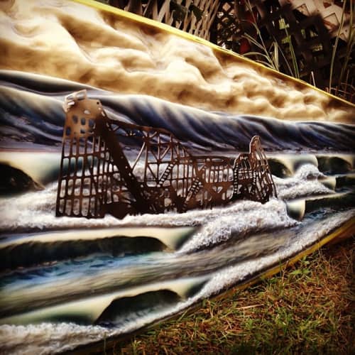 Surfboard Artwork | Sculptures by Carvinart. Item composed of wood