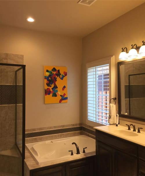 Painting | Mixed Media by Julie Shunick Brown | Enclave at Wyrick Estates in Dallas. Item composed of synthetic