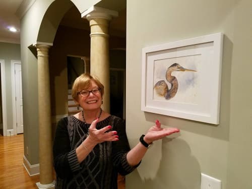 Bird Painting | Paintings by Lauren Stern | Private Residence, Alexandria, VA in Alexandria