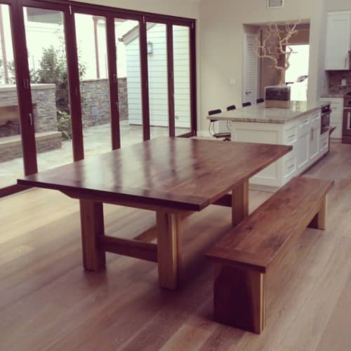 Walnut Dining Table | Tables by Monkwood Studios. Item composed of walnut