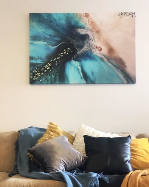Rise Above Original | Oil And Acrylic Painting in Paintings by ANTUANELLE. Item composed of synthetic
