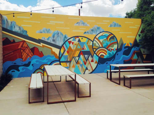 Back Patio | Murals by David Polka | Zendo in Albuquerque