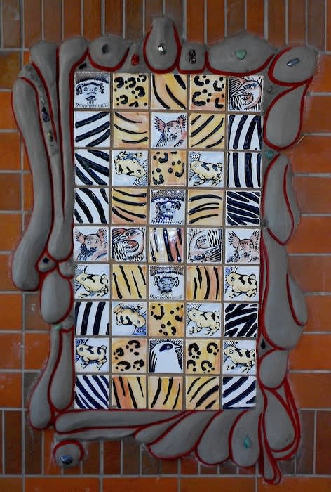 endangered Species tiles | Public Mosaics by Paul Santoleri. Item composed of synthetic