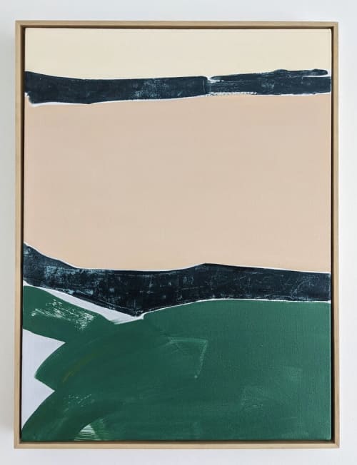 Shades Of Green No.4 | Oil And Acrylic Painting in Paintings by Anne Abueva Studio