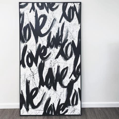 Blanco y Negro | Oil And Acrylic Painting in Paintings by Ruben Rojas. Item made of canvas with synthetic