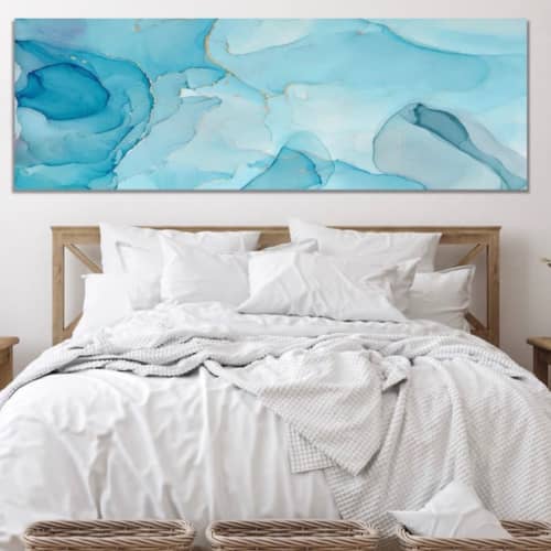 Light Blue Acrylic Painting | Oil And Acrylic Painting in Paintings by Debby Neal Arts. Item composed of canvas