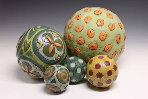 Ball sculpture | Tableware by Barbara Vanderbeck | Ruby's Clay Studio & Gallery in San Francisco