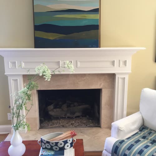 Strata | Oil And Acrylic Painting in Paintings by Janet Bludau Fine Art. Item composed of canvas and synthetic