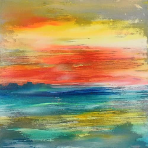 Western Beaches | Oil And Acrylic Painting in Paintings by Helenehardyart. Item composed of canvas