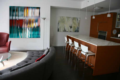 NYC-6, 59x59" | Prints by Carol Inez Charney. Item made of aluminum & paper