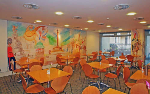 London Cityscape Mural | Murals by Catherine Lovegrove Murals | Anglo American PLC Global Headquarters in London