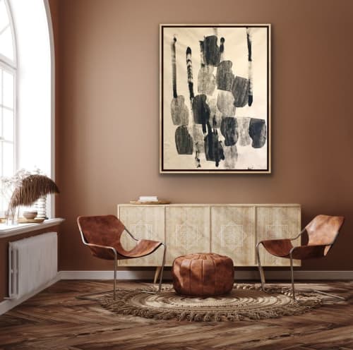 Michael Cutlip's Geometric Painting | Oil And Acrylic Painting in Paintings by Upstart Modern. Item made of synthetic