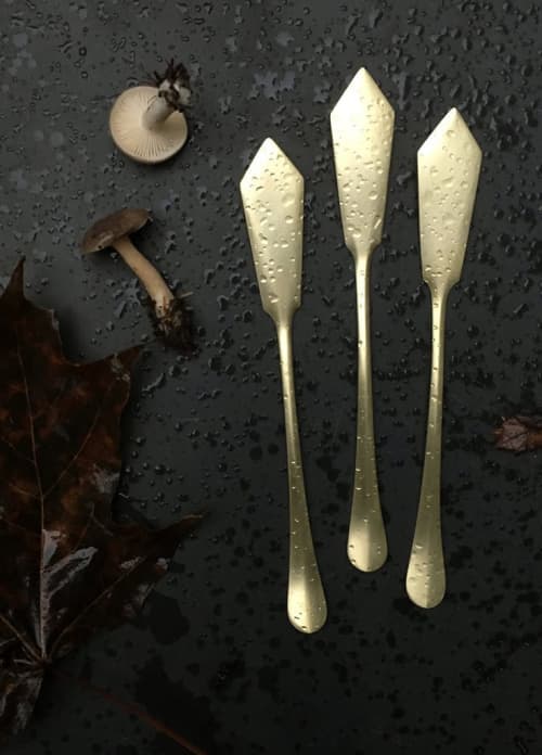 Brass Serving Knives | Serving Utensil in Utensils by Erica Moody | Fine Metal Work. Item composed of brass