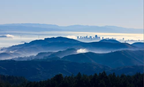 San Francisco Beyond the Blue Hills of Marin, View from Mt. Tamalpais | Photography by Rob Badger Photography | Zuckerberg San Francisco General Hospital and Trauma Center in San Francisco