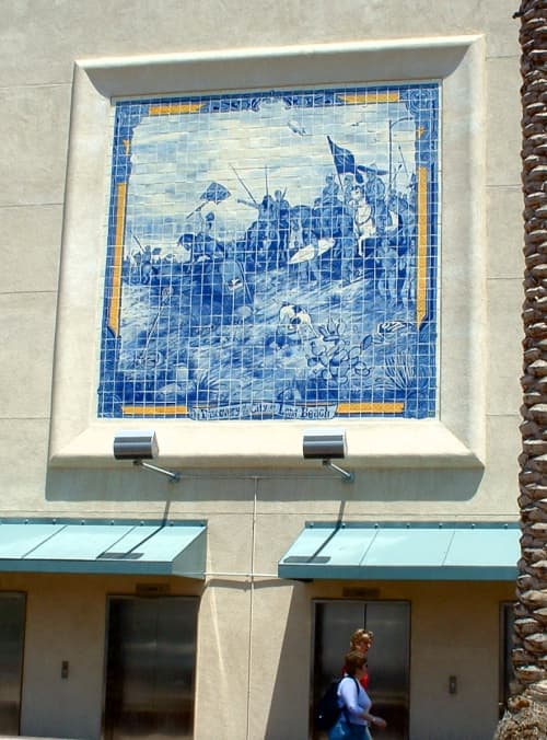 “The Discovery of Long Beach” | Murals by Sandow Birk + Elyse Pignolet | City Place Shopping Center in Long Beach