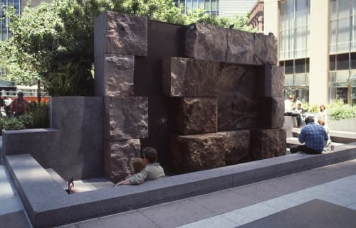 Waterfall Walls | Sculptures by Elyn Zimmerman | First Market Tower in San Francisco