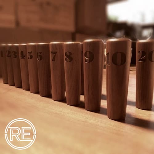 Beer Taps | Bar Accessory in Drinkware by Reclamation Etchworks | Basalt in Napa. Item made of wood