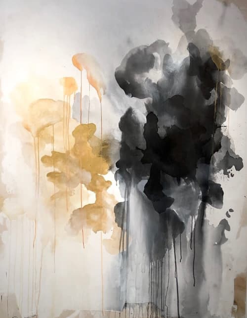 Atmospheric no.5 | Oil And Acrylic Painting in Paintings by Brittney Ciccone | InterContinental Boston, an IHG Hotel in Boston. Item made of canvas with synthetic