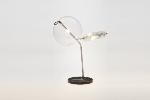 T Double Silver | Table Lamp in Lamps by SilvioMondinoStudio | SORS in Paris. Item composed of brass