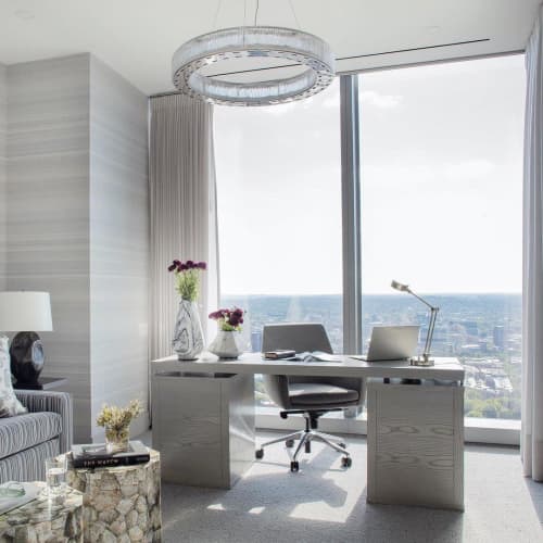 DK-128A Desk | Tables by Antoine Proulx Furniture, LLC | Four Seasons Hotel One Dalton Street, Boston in Boston. Item composed of wood & steel