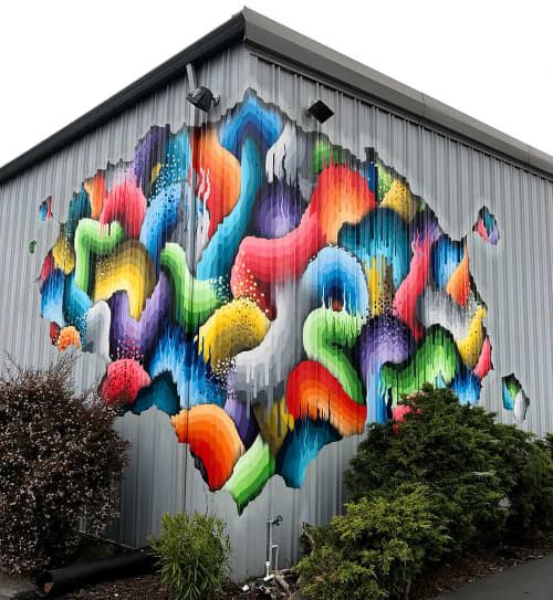 Exterior Mural by Ricky Watts at Rileystreet Art Supply, Santa Rosa