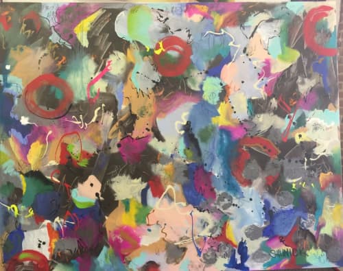 Abstract Painting | Oil And Acrylic Painting in Paintings by Julie Shunick Brown. Item made of synthetic