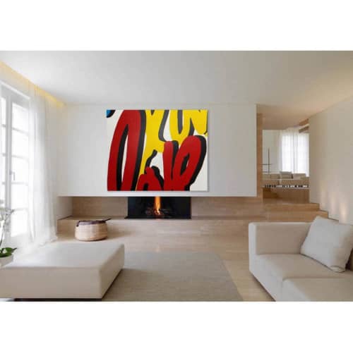 Untitled At The Moment | Oil And Acrylic Painting in Paintings by Ruben Rojas. Item composed of canvas