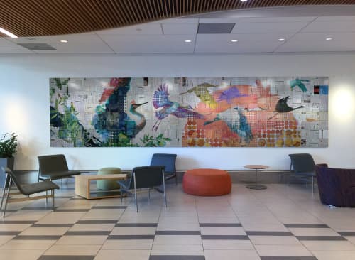 Missed Opportunities | Murals by Phillip Hua | Kaiser Permanente San Francisco Mission Bay Medical Offices in San Francisco. Item made of synthetic