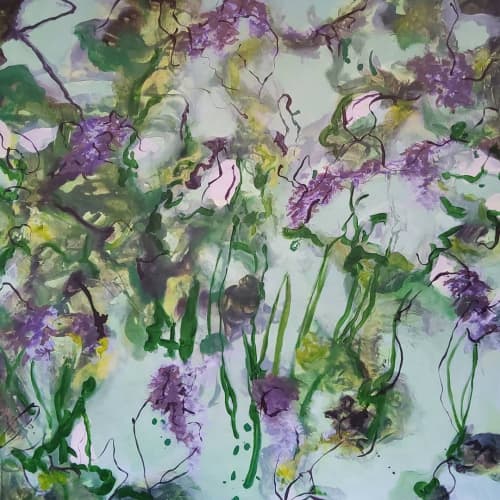 SOLD Lila | Oil And Acrylic Painting in Paintings by Wendy Grace. Item composed of canvas