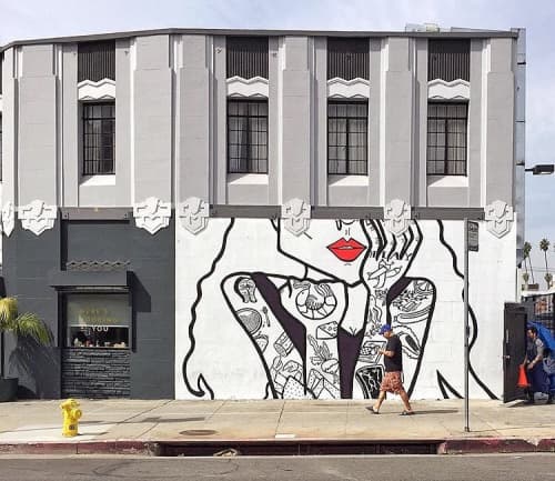 HLAY Woman | Murals by Priscilla Witte | Here's Looking At You in Los Angeles