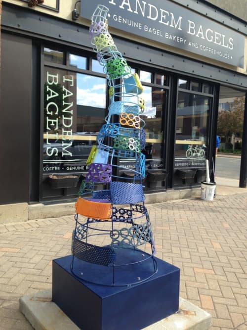 Treasure Tower | Public Sculptures by Gail Katz James | Mankato, MN in Mankato