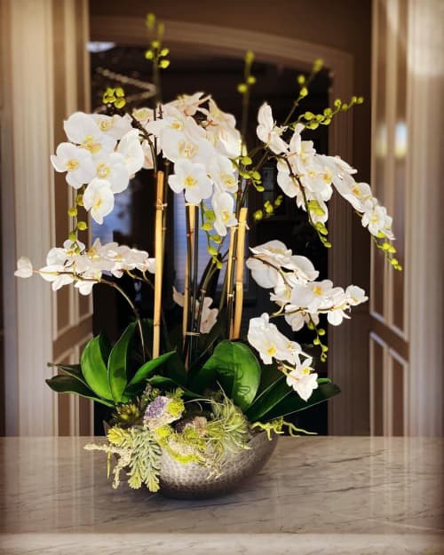Silk Orchid Arrangement | Floral Arrangements by Fleurina Designs