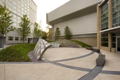 Horizon | Public Sculptures by Amuneal | Dunkin' Donuts Center in Providence. Item made of metal