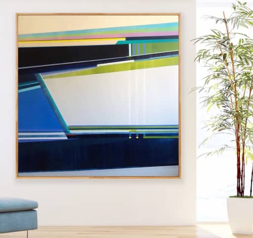 Beach | Oil And Acrylic Painting in Paintings by Shilo Ratner. Item made of canvas with synthetic