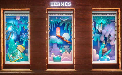 Window Design Display by CHIAOZZA at Hermes, Xuhui | Wescover Art