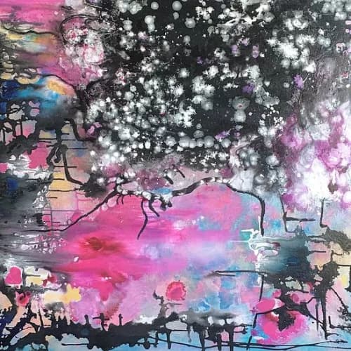 Cherry Blossom | Oil And Acrylic Painting in Paintings by Helenehardyart. Item composed of synthetic