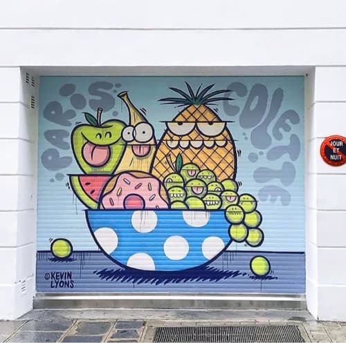 Garage Door | Murals by Kevin Lyons | Colette in Paris