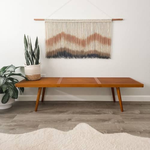 Dusky Mountain Ranges | Macrame Wall Hanging in Wall Hangings by Love & Fiber. Item made of cotton