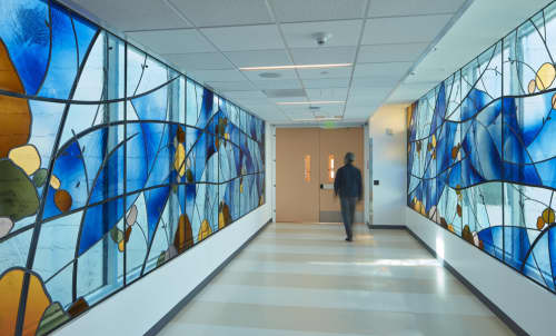 River of Time | Art & Wall Decor by Alan Masaoka (Masaoka Glass Design) | Zuckerberg San Francisco General Hospital and Trauma Center in San Francisco